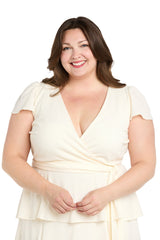 Plus Size Tiered Dress High Low Cocktail R&M Richards 6677W