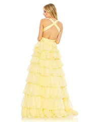 Long Halter Prom Ball Gown Halter Neckline Mac Duggal 67988