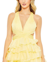 Long Halter Prom Ball Gown Halter Neckline Mac Duggal 67988