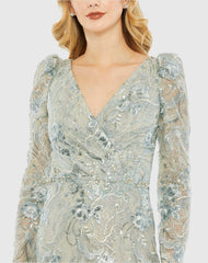 Long Lace Dress Mother of the Bride Formal Mac Duggal 68190