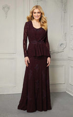 MGNY Madeline Gardner New York 72422 Long Formal Two Piece Jacket Evening Dress