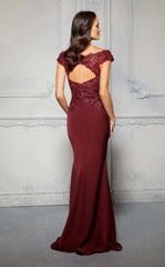 MGNY Madeline Gardner New York 72425 Sequin Long Formal Evening Lace Dress