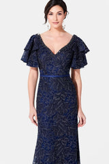 Ivonne D 220D21 Ruffled Long Mother of the Bride Formal Dress