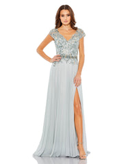 Long Cap Sleeve Chiffon Formal Gown Cap Sleeves Mac Duggal 79365