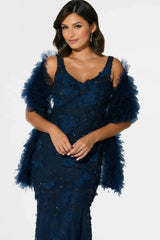 Ivonne D ID306 Long Beaded Sequin Mermaid Formal Dress
