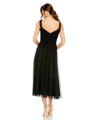 Ruffle Cocktail Tea Length Dress Ruffle Tea Length Mac Duggal 8056