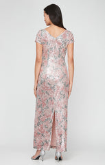 Alex Evenings 8196990 Long Formal Printed Sequin Dress