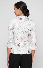 Alex Evenings 8381192 Formal Printed Top Blouse