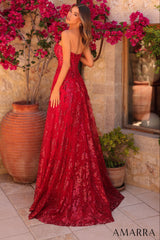 89074 - Amarra - Strapless Sequin A-Line Gown