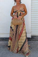 Allure Maxi Dress Brown Multi