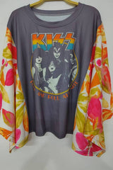 KISS Floral Sleeve Tee