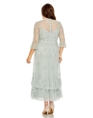 Plus Size Formal Tea Length Dress Tea Length Plus Size Mac Duggal 9263