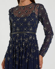 Formal Long Beaded Dress Mother of the Bride Mac Duggal 94216