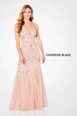 Cameron Blake 221684 Beaded Long  Formal Evening A Line Dress