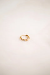 Micro Crystal Hoop in Gold