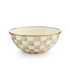Mocha Check Medium Everyday Bowl