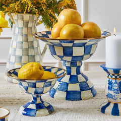 Beautiful Royal Check Large Compote