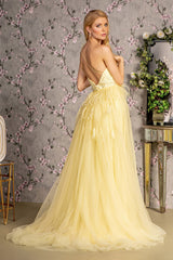 Long Formal Feather Mermaid Prom Dress