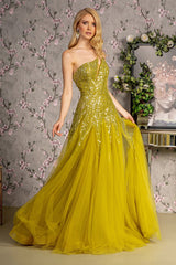 Long Formal Sequin A Line Prom Dress
