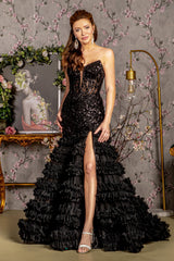 Long Formal Sequin Evening Prom Gown