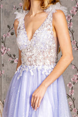 Long Formal A Line Prom Dress