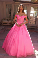 Nox Anabel H1352 Long Formal Glitter Prom Ball Gown