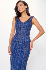 Ivonne D ID6211 Long Formal Beaded Evening Dress