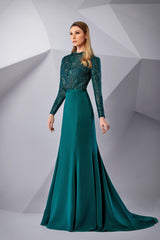 Modessa Couture M20207 Long Lace Beaded Formal Dress