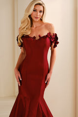 Montage M3101 Long Formal Mermaid 3D Floral Evening Dress