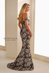 Montage M3106BRCD Mermaid Long Formal Floral Evening Gown