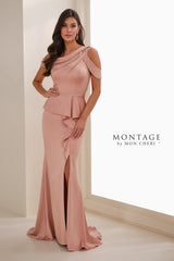 Montage M3107 Long Mermaid Peplum Formal Evening Dress