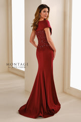 Montage M3108 Long Formal Sequin Lace Evening Dress