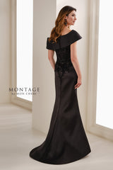 Montage M3111 Mermaid Long Formal Beaded Applique Evening Dress