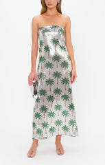 Lizzy Midi Dress ~ Disco Palm Sequins