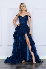 Nox Anabel R1299  Long Formal Slit Prom Gown