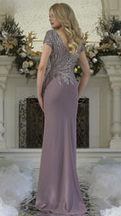 Rina di Montella 3323 Long Formal Ruffle Evening Mother of the Bride Dress
