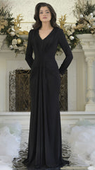 Rina di Montella RD3348 Pleated Long Mother of the Bride Dress