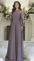 Rina di Montella RD3374 Long A Line Mother of the Bride Beaded Dress