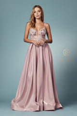 A-Line Sexy Long Prom Dress