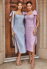 Sleeveless Fitted Tea Length Dress by Andrea & Leo A1110