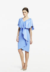 Alexander by Daymor 609 Short Ruffle Beaded Cocktail Dress