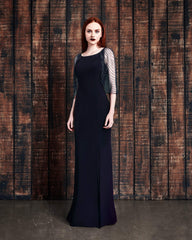 Alexander by Daymor 861 Long Formal Beaded Cape Evening Dress
