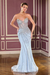 Frieda Gown - Beaded Illusion Corset Dress