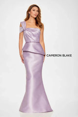 Cameron Blake CB207 Mermaid Long Formal Beaded Peplum Evening Gown