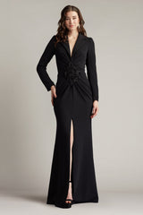 Tadashi Shoji BOS25531L Long Ruffle Formal Mother of the Bride Dress