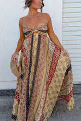 Allure Maxi Dress Brown Multi