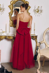 OPHELIA GOWN - STRAPLESS A-LINE DRESS WITH BOW