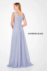 Cameron Blake 221694 Metallic Long Formal A Line Evening Dress