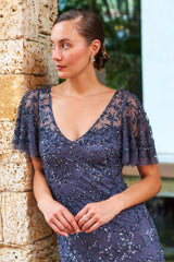 Cameron Blake 221681 Beaded Long Mother of the Bride Formal Dress