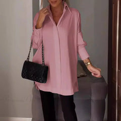 Casual Irregular Pullover Long Sleeve Blouse